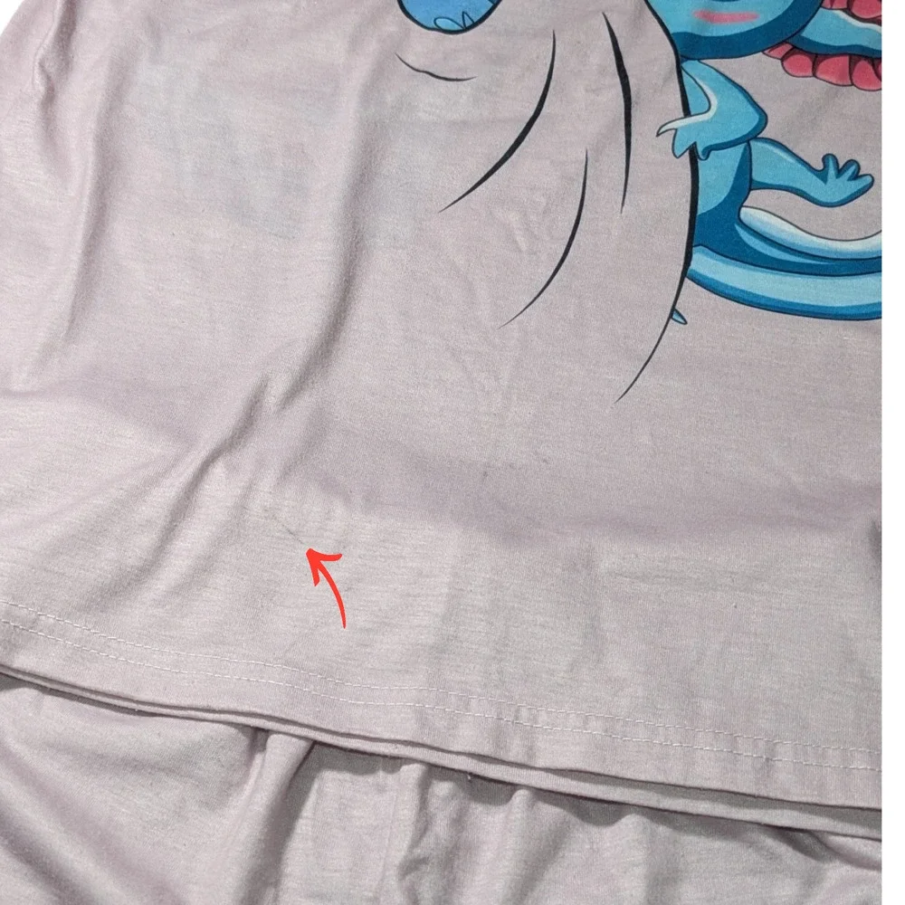 Kids Axolotl Outfit Shirt And Shorts Size 13y-14y